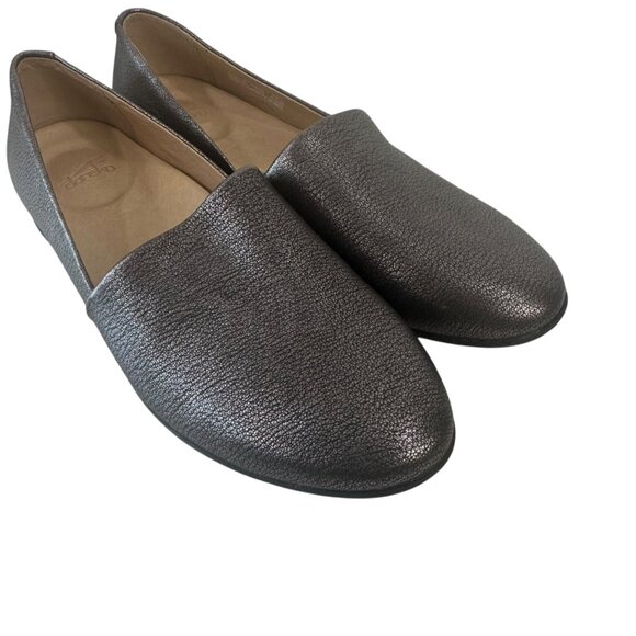 Dansko Larisa Womens Pewter Gray Metallic Leather Slip-On Loafers Size 36 Comfy - Picture 7 of 11